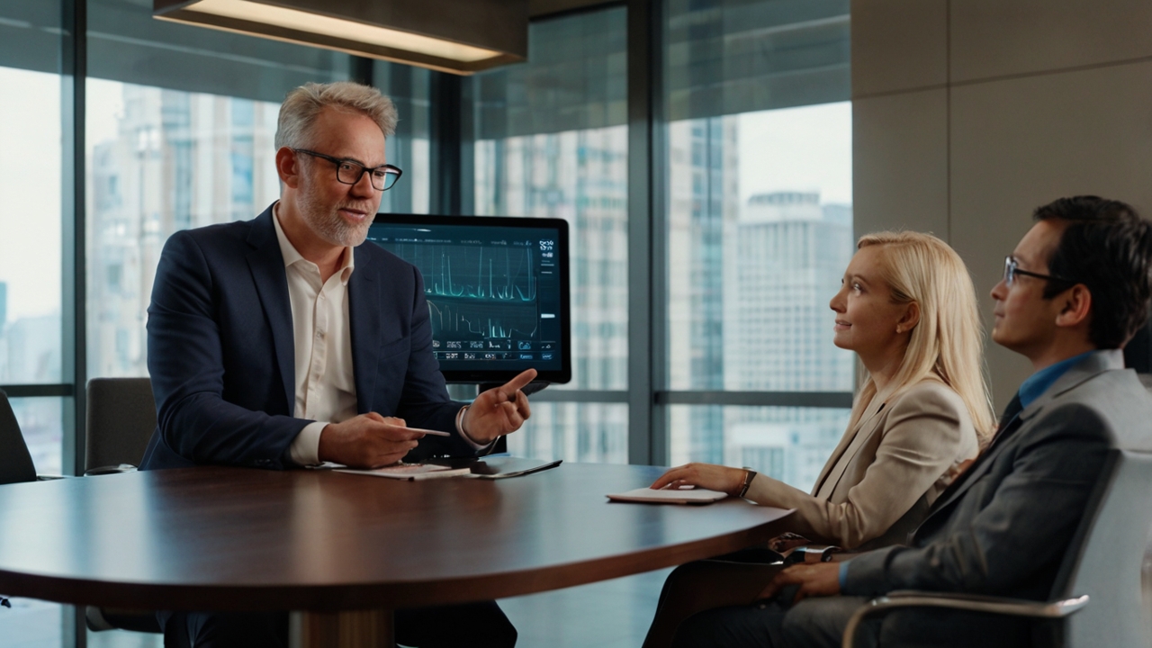 Financial dashboard showing improved metrics